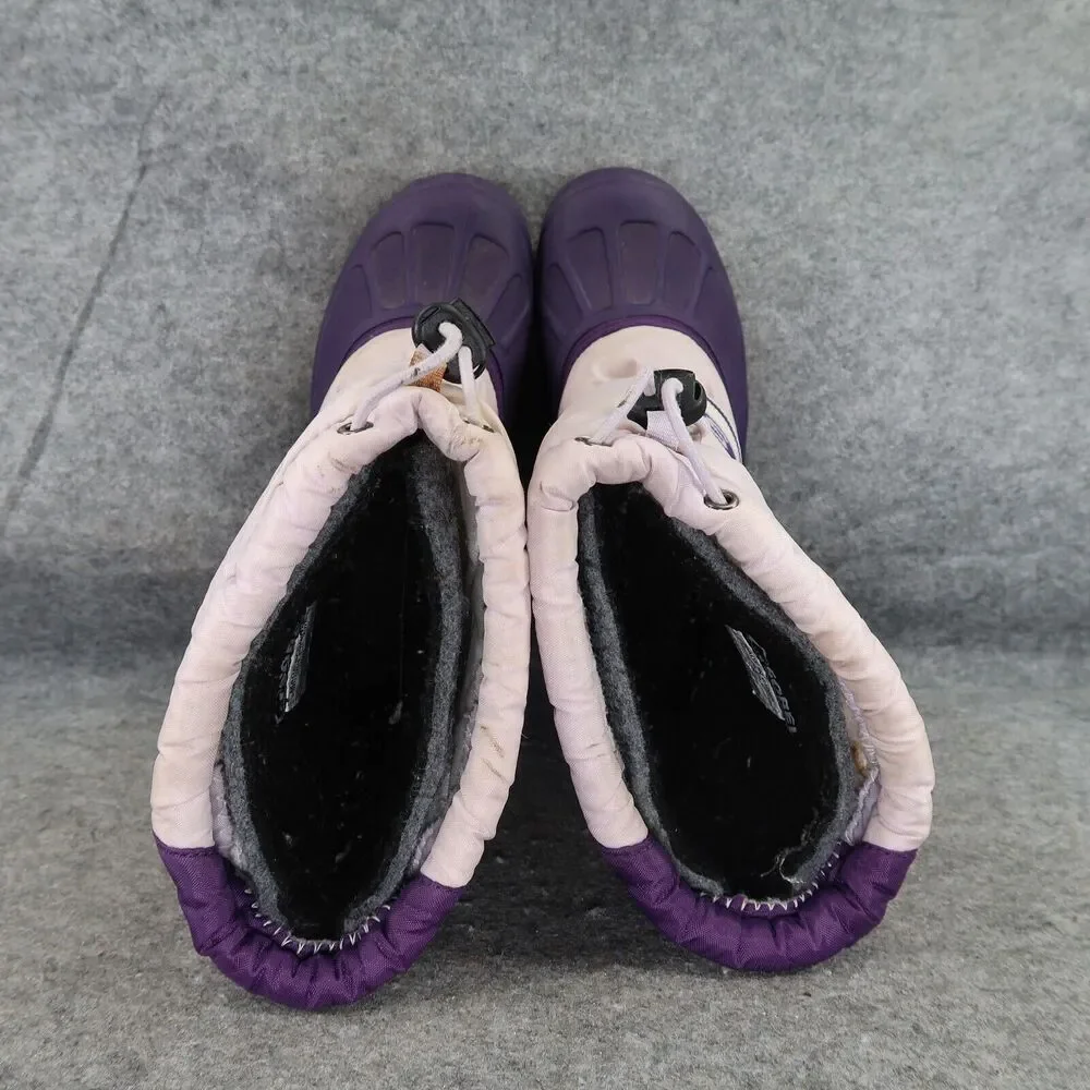 Sorel Shoes Kids 6 Boot Winter Snow Cub Purple Pull On Lined Warm Active Outdoor